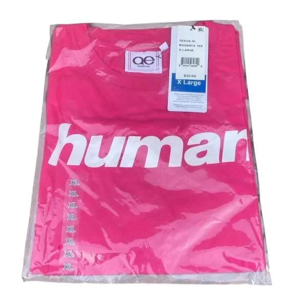 NWT New Queer Eye Graphic T-Shirt Tee "human" Unisex Magenta Pink XL LGBTQ - Picture 3 of 6